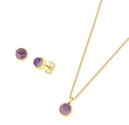 Set orecchini e collana placcati oro